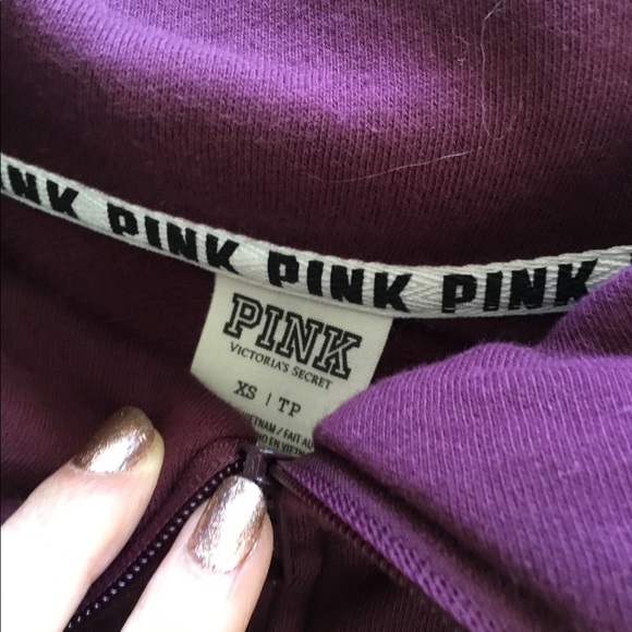 Maroon pink half zip up - Picture 2 of 2